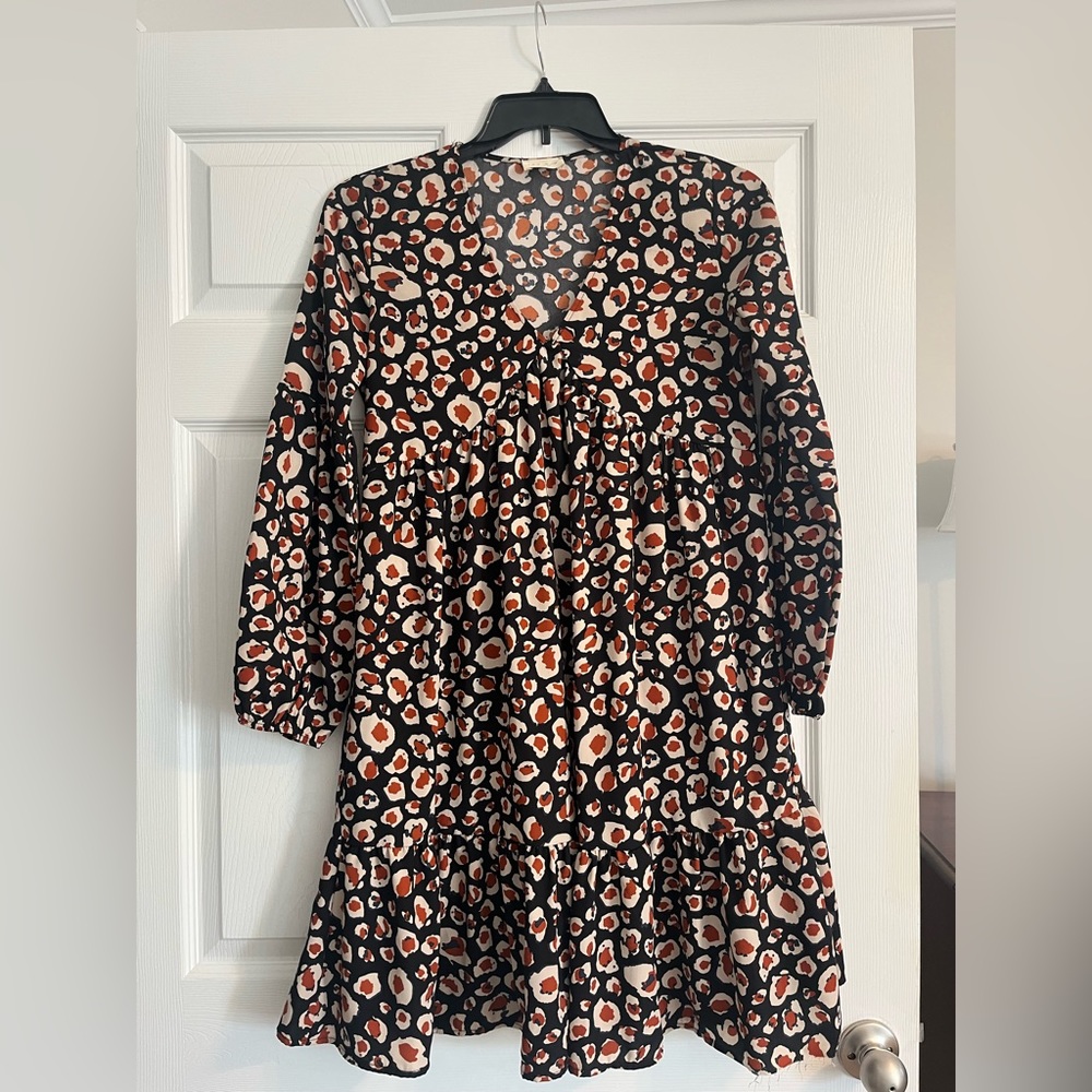 143 Story Animal Print Babydoll Dress - Size medium